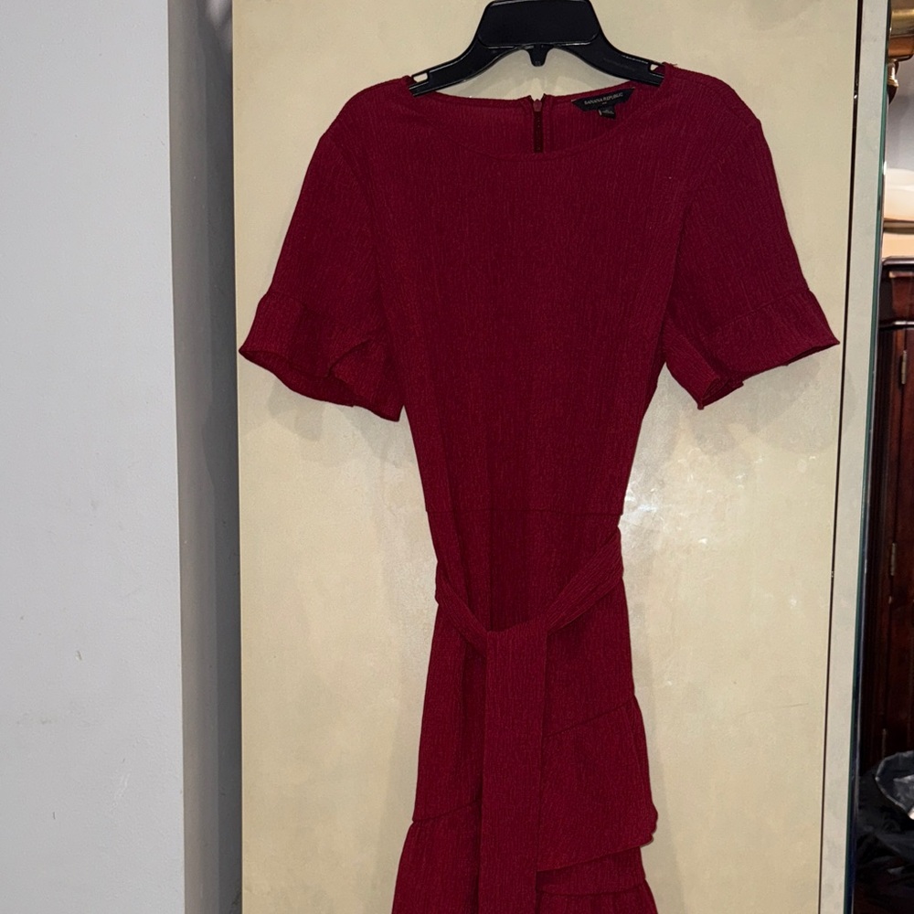 Banana Republic Rich Red Midi Dress